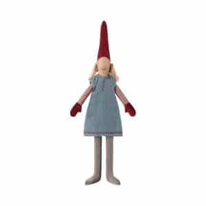 Maileg Mini Pixy julenisse - pige i lyseblå kjole (33 cm.)