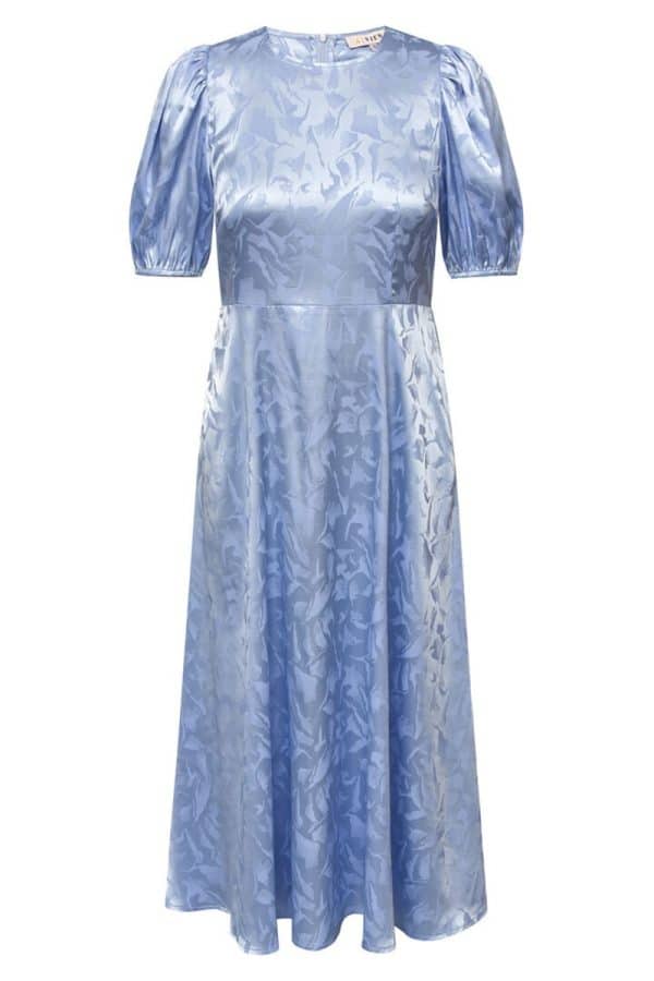 A-View - Kjole - Gina Short Sleeve Dress - Light Blue