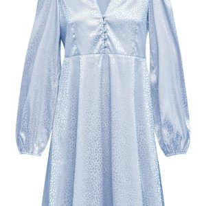 A-View - Kjole - Enitta Short LS Dress - Light Blue