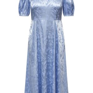 A-View - Kjole - Gina Short Sleeve Dress - Light Blue