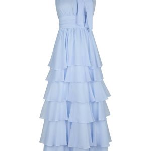Neo Noir - Kjole - Marli Solid Chiffon Dress - Light Blue (Levering midt juni)