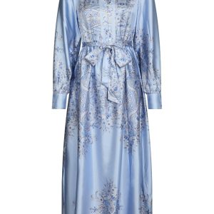 Neo Noir - Kjole - Nova Paisley Border Dress - Light Blue
