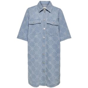 ONLY dame kjole ONLBELLE - Light Blue Denim