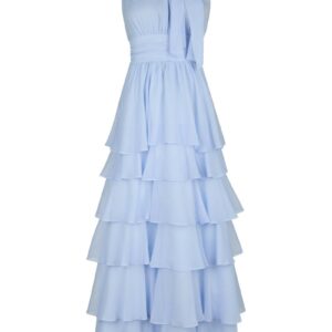 Neo Noir - Kjole - Marli Solid Chiffon Dress - Light Blue