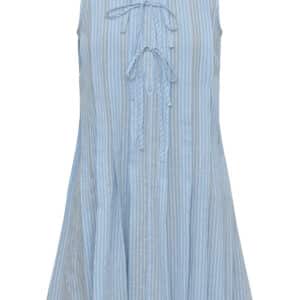 A-View - Kjole - Agni Dress - Light blue/White stripe