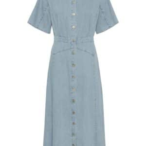 Gestuz - Kjole - GZsauda SS Long Dress - Light blue washed