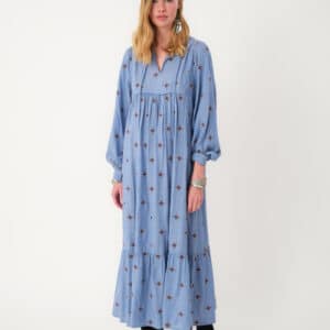 Latour lang kjole - Light Blue