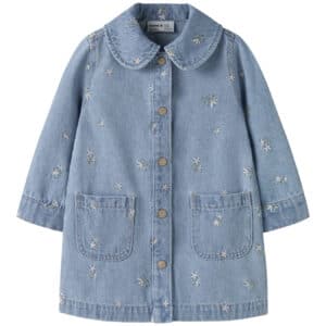 NAME IT Denim Kjole Piper Light Blue Denim Flower