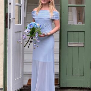 A-View - Kjole - Kit Off Shoulder Dress - Light Blue (Levering start marts)