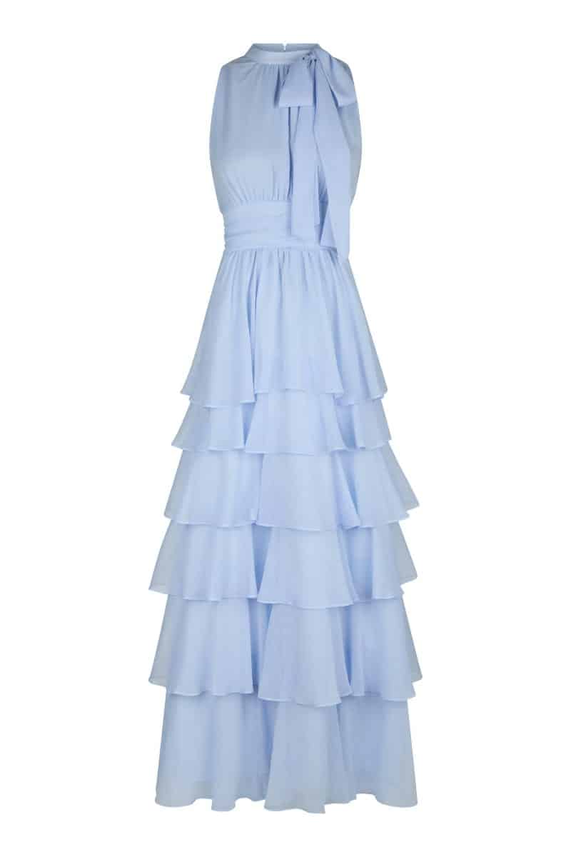 Neo Noir - Kjole - Marli Solid Chiffon Dress - Light Blue (Levering slut marts)