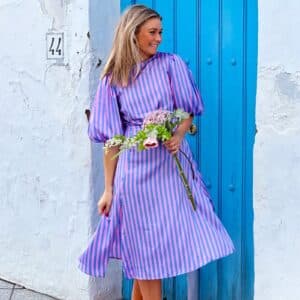 Loved by Lykke - Kjole - Nynne Dress - Rose/Light Blue