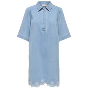 ONLY dame kjole ONLBELLE - Light Blue Denim