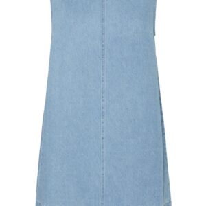 Pieces - Kjole - Flora Sl Mini Denim Dress - Light Blue Denim