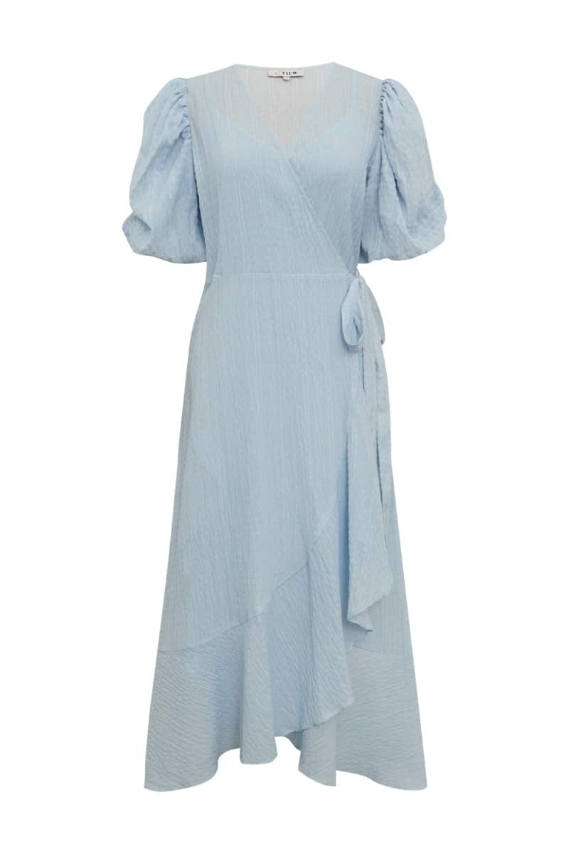 A-View - Kjole - Sinda Dot Dress - Light Blue