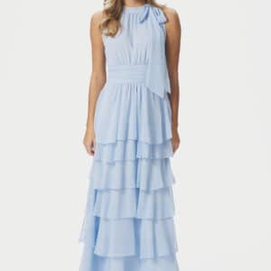 Marli Solid Chiffon kjole - lyseblå